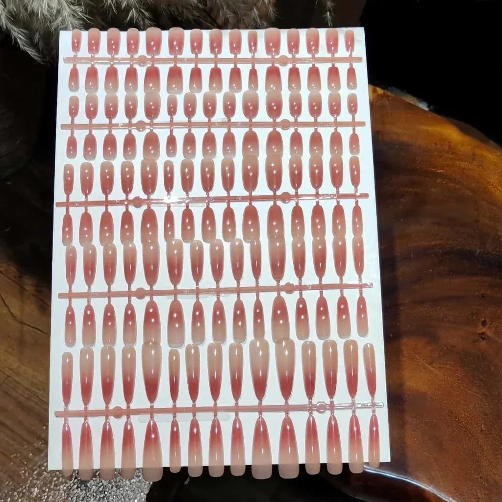 Set Kuku Tekan Pendek Sederhana Panjang Bentuk Oval Stiletto 30 Keping