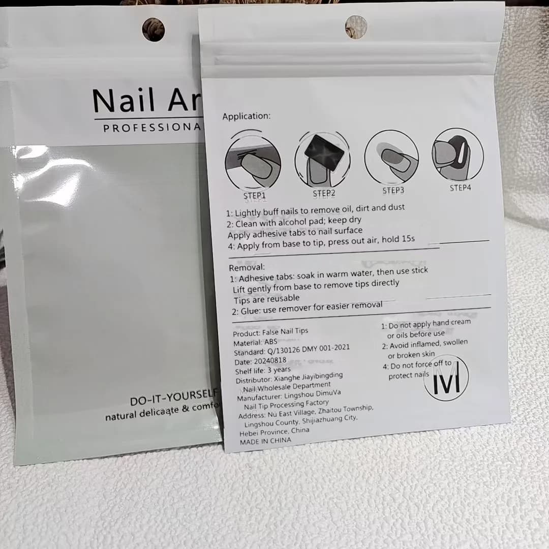 Beg Plastik Zip Lock Hijau Sage untuk Penyimpanan Alat Kuku