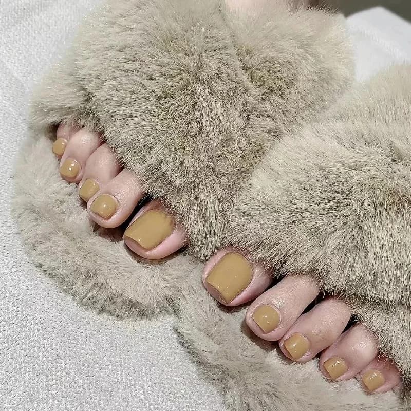 Kuku Kaki Palsu Tekan Pendek Reka Bentuk Gradien Mata Kucing Berkilau